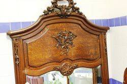 A Superb And Large French Carved Oak Wall Mirror C1880
