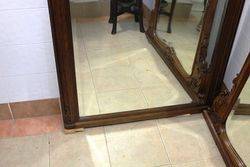 A Superb And Large French Carved Oak Wall Mirror C1880