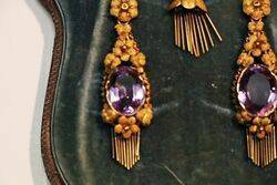 A Superb Antique Gold and Amethysts DemiParure 