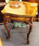 A Superb High Victorian Burr Walnut Sewing Work Table With Gilt Mounts