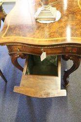 A Superb High Victorian Burr Walnut Sewing Work Table With Gilt Mounts