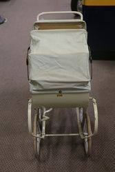 A Triang Dolls Pram Unusually Rare With Double Folding Hoods 