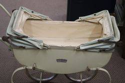 A Triang Dolls Pram Unusually Rare With Double Folding Hoods 