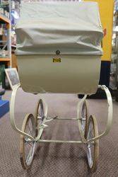 A Triang Dolls Pram Unusually Rare With Double Folding Hoods 