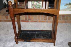 A Unusual 1930s Aust Mirror Back Hallstand  