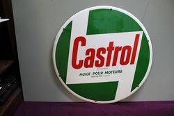A Very Clean Castrol Z Round Enamel Sign