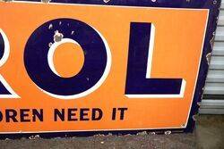 A Very Nice Vintage VIROL Enamel Advertising Sign 