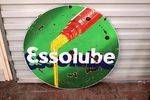 A Vintage Essolube Double Sided Pictorial Enamel Sign