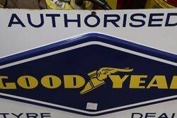 A Vintage Goodyear Authorised Dealer Enamel Sign