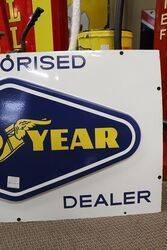 A Vintage Goodyear Authorised Dealer Enamel Sign