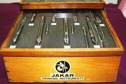 A Vintage JAKAR Drawing Instrument Dispensing Cabinet 