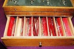 A Vintage JAKAR Drawing Instrument Dispensing Cabinet 