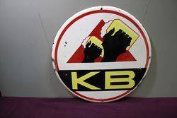 A Vintage KB Beer Pictorial Enamel Sign