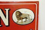 A Vintage Lion Black Lead  Pictorial Enamel Sign