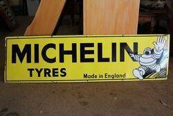 A Vintage Michelin Part Pictorial Enamel Advertising Sign 