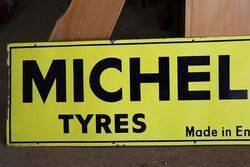 A Vintage Michelin Part Pictorial Enamel Advertising Sign 