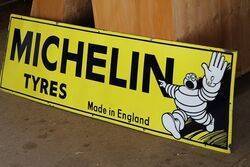 A Vintage Michelin Part Pictorial Enamel Advertising Sign 