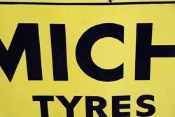 A Vintage Michelin Part Pictorial Enamel Advertising Sign 