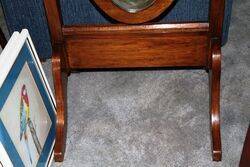 A Vintage Oval Beveled Glass Cheval Mirror 
