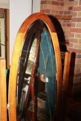 A Vintage Oval Beveled Glass Cheval Mirror 