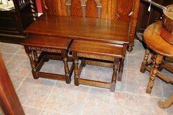A Vintage Quality Nest of 3 Tables 