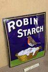A Vintage Robin Starch Pictorial Advertising  Enamel Sign