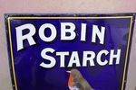 A Vintage Robin Starch Pictorial Advertising  Enamel Sign