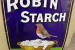 A Vintage Robin Starch Pictorial Advertising  Enamel Sign