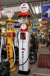 A Vintage Siam Twin Cylinder Manual Petrol Pump