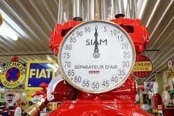 A Vintage Siam Twin Cylinder Manual Petrol Pump