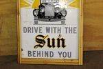 A Vintage Sun Ins Pictorial Enamel Sign