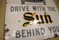 A Vintage Sun Ins Pictorial Enamel Sign