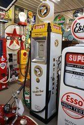 A Well Restored French Aster Dux Electric Petrol Pump In National Benzole Livery