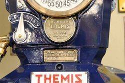 A Well Restored Themis Deluxe Petrol Pump In Golden Fleece Livery