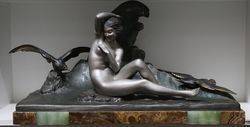 A Wonderful Spelter +amp Marble Group +quotSeasprite+quot By VAN DER VOORDOR