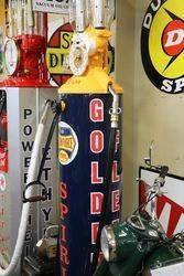 A  Rare Satam Column Petrol Pump In Golden Fleece Livery