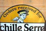 Achille Serrel Cleaners Double Sided Enamel Sign