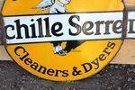 Achille Serrel Cleaners Double Sided Enamel Sign