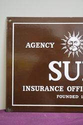 Agency of The Sun Insurance Office Limited  Enamel Sign 