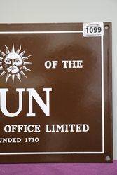 Agency of The Sun Insurance Office Limited  Enamel Sign 