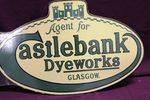 Agent For Castlebank Dyeworks Glasgow Enamel Post Mount Sign 