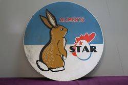 Aliments Star Tin Advertising Sign  