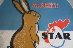 Aliments Star Tin Advertising Sign  