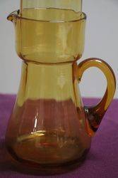 Amber Glass Water Jug and Tumbler C1930 