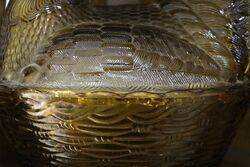 Amber Large Glass Egg Basket 