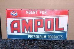 Ampol Enamel Advertising Sign