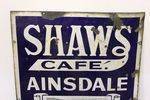 Antique + Rare Shaws Cafe Pictorial Enamel Sign