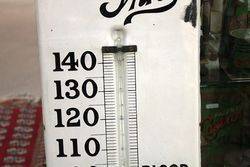 Antique 5ft Enamel Stephens Ink Advertising Thermometer