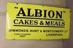 Antique Albion Farming Enamel Advertising Sign