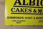 Antique Albion Farming Enamel Advertising Sign